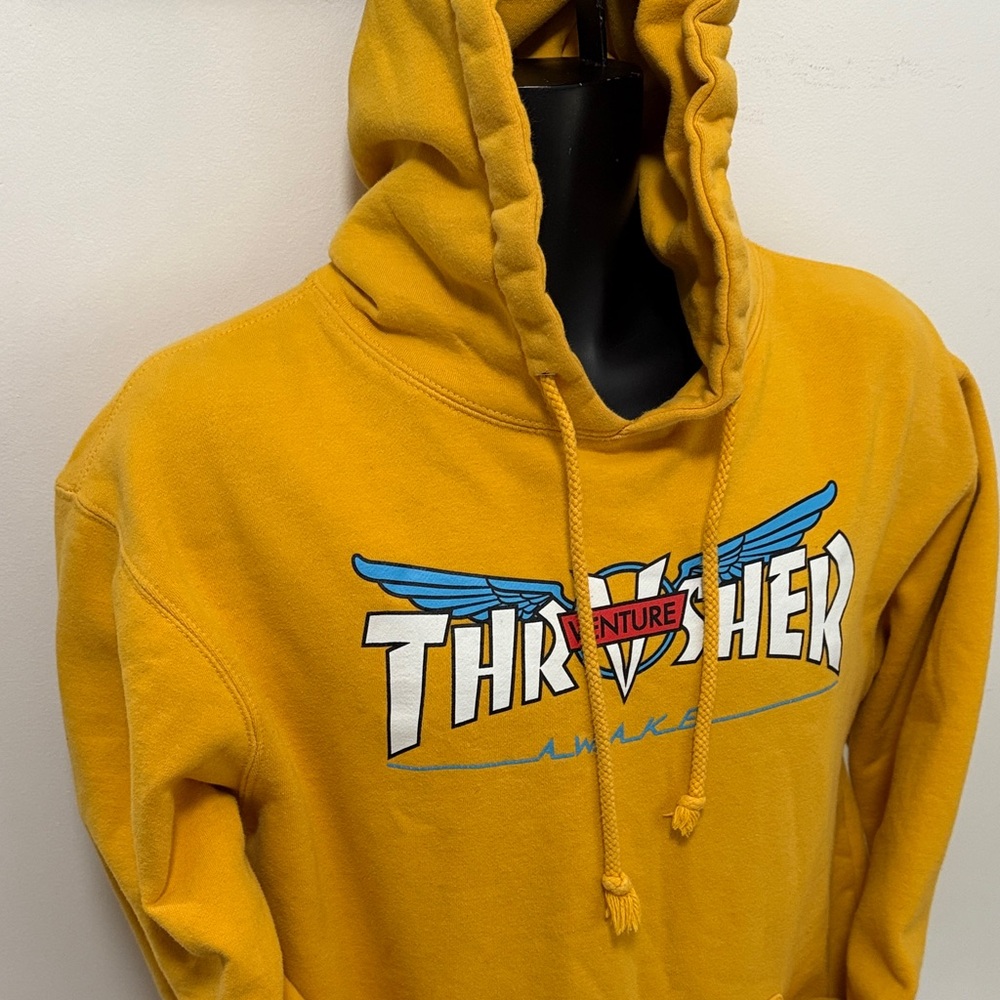 Thrasher Mustard Hoodie with Logo